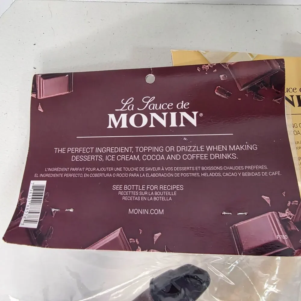 Monin 64 Oz Dark Chocolate Sauce Pump 15mL Dispenser BPA Free New Lot 6